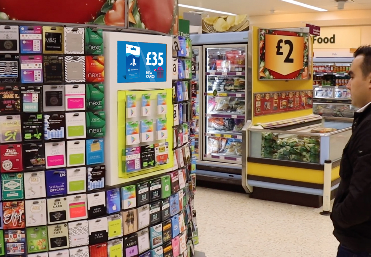 Morrisons Gift Card Endcap Displayplan